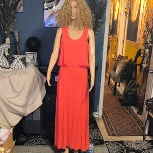 Elegant Red Sleeveless Dress